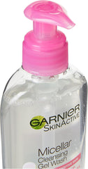 Garnier Micellar Gel Face Wash For Sensitive Skin 200ml, Gentle Face Cleanser & Makeup Remover, Recognised By The British Skin Foundation, Rinse-Off, Non-Drying & Fragrance Free Formula