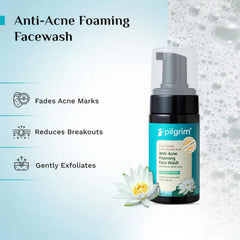 Pilgrim Korean 1.5% Salicylic(Bha) & 2% Glycolic Acid(Aha) Foaming Face Wash For Oily & Acne-Prone Skin | Glycolic & Salicylic Acid Face Wash | Men & Women | Korean Skin Care Products | 120 Ml