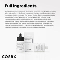 COSRX 2% Alpha Arbutin Discoloration Care Face Serum with Niacinamide, Glutathione & Tranexamic Acid, 1.7 fl oz – Serum for Face, Korean Skin Care