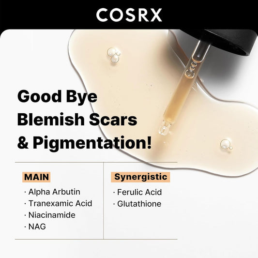 COSRX 2% Alpha Arbutin Discoloration Care Face Serum with Niacinamide, Glutathione & Tranexamic Acid, 1.7 fl oz – Serum for Face, Korean Skin Care