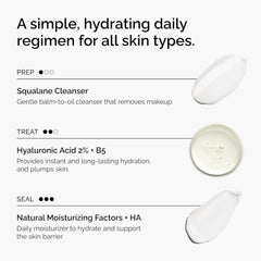The Ordinary The Daily Set, Daily Skincare Routine with Squalane Cleanser, Hyaluronic Acid 2% + B5, and Natural Moisturizing Factors + HA | Skin Care Set