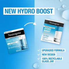 Neutrogena Face Moisturizer Water Gel, Hydro Boost, Normal to Combination Skin. For dehydrated, dull and tired-looking skin. Instantly delivers intense hydration, 50ml (Pack of 2)