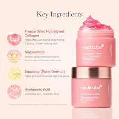 medicube Collagen Jelly Cream- Niacinamide & Freeze-Dried Hydrolyzed Collagen - Boosts skin's barrier hydration and gives 24h Glow & Lifted Look - No artificial color, Korean skincare (3.71 fl.oz.)