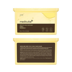 medicube Deep Vita C Daily Quick 30 Sheet Masks - Vegan Certified, Quick Dispenser, Triple Vitamin Complex For Radiance and Hydration - Korean Face Masks