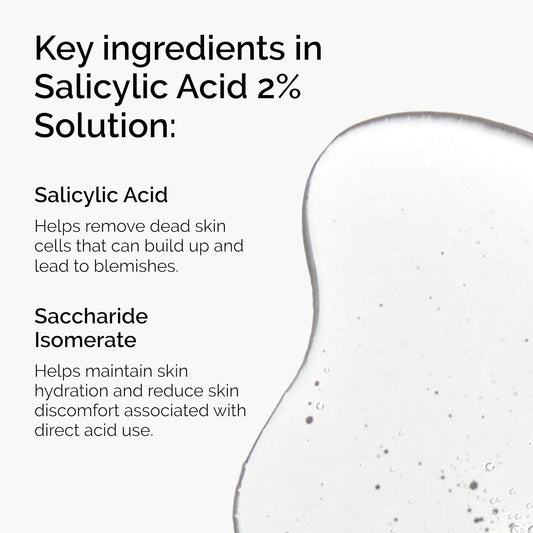 The Ordinary Salicylic Acid 2% Solution, Acne-Fighting Serum for Blemish-Prone Skin, 1 Fl Oz