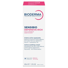 SENSIBIO Defensive Rich- Active soothing cream for dry skin- Strengthens skin moisturizer barrier