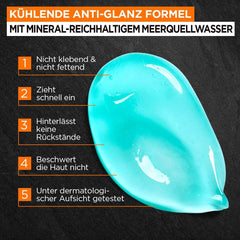 L’Oréal Paris men expert Cooling Anti-Shine Face Care for, Mattifying and Refreshing Gel, 24H Anti-Fatigue, Face Cream for with Sea Spring Water, Hydra Energy, 1 x 50 ml