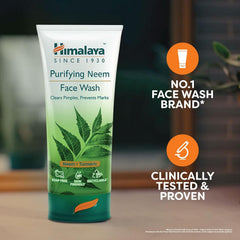 Himalaya Purifying Neem Face Wash Fight Pimples & Prevent Marks Give You Clear, Problem-Free Skin Without Over-Drying Skin -150ml