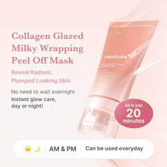 medicube Wrapping Mask PDRN Caffeine Overnight Peel Off Facial Mask | Firming, Depuffing & Hydration | Caffeine, Collagen For Refined, Glass Skin & Face Contour Support | Korean Skin Care, 2.53 fl.oz