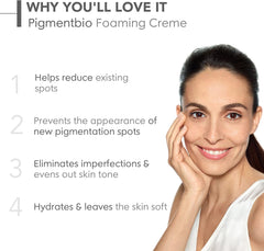 BioDerma Pigmentbio Foaming Cream Brightening Exfoliating Cleanser, 200 ml