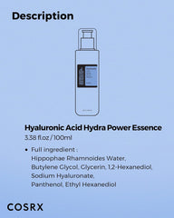 COSRX Hyaluronic Acid Toner, 3.38 fl.oz / 100ml, For Dry Skin, Lightweight Daily Essence, Day and Night, Korean Skin Care, Animal Testing Free, Paraben Free