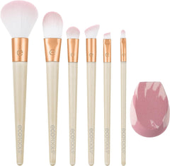EcoTools Limited Edition Wrapped In Glow Makeup Brush & Sponge Kit, Makeup Blender & Face Brushes, Seamless Application and Buildable Coverage