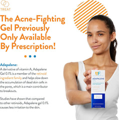 AcneFree Acne Free Adapalene Gel 0.1%, Once-Daily Topical Retinoid Acne Treatment, Dermatologist Developed, Unclogs Pores and Clears Acne, Prevents and Improve Whiteheads and Blackheads, 0.5 Ounce