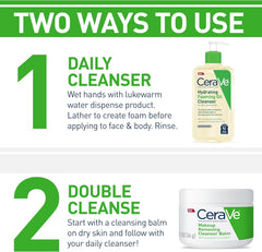 CeraVe Hydrating Foaming Cleanser with Squalane, Hyaluronic Acid & Ceramides | Moisturizing for Dry to Very Dry Skin | Fragrance & Residue Free 8 FL Oz