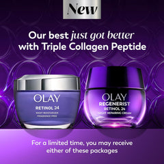 Olay Retinol 24 Face Moisturizer, Anti-Aging Night Face Cream for Wrinkles and Uneven Skin Tone with Retinol, 1.7 oz