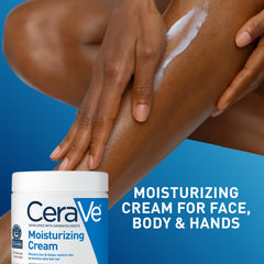 CeraVe Moisturizing Cream, Face Body Moisturizer, Normal to Dry Skin, 8 Fl Oz