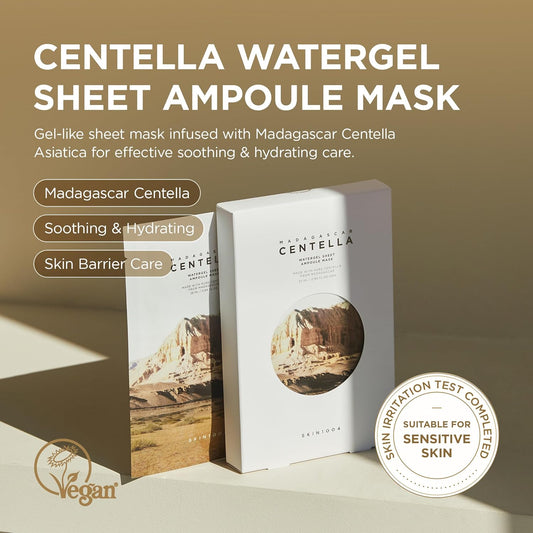 SKIN1004 Centella Watergel Sheet Ampoule Mask - Soothing, Hydrating, 5 Count