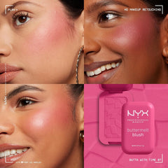 NYX Professional Makeup Buttermelt Blush, Powder Blush, up to 12 H Wear, Fade & Transfer Resistant, Feeling Butta.