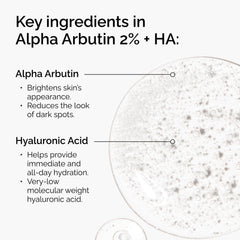 The Ordinary Alpha Arbutin 2% + Hyaluronic Acid, Brightens Skin and Targets Dark Spots, 1 Fl Oz
