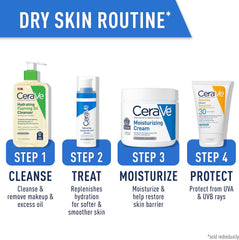 CeraVe Hydrating Foaming Cleanser with Squalane, Hyaluronic Acid & Ceramides | Moisturizing for Dry to Very Dry Skin | Fragrance & Residue Free 8 FL Oz