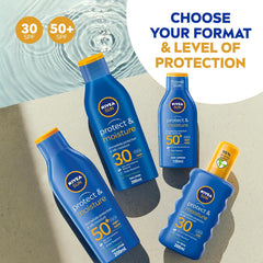 NIVEA SUN Lotion, UVA & UVB Protection, Protect & Moisture, SPF 30, 200ml
