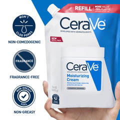 CeraVe Moisturizing Cream, Face Body Moisturizer, Normal to Dry Skin, 8 Fl Oz