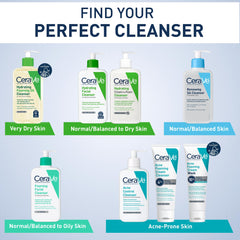 CeraVe Hydrating Cream To Foam Cleanser, Makeup Remover Face Wash For Dry Skin, Foaming Facial Cleanser With Hyaluronic Acid, Normal To Dry Skin, Fragrance Free & Non Comedogenic, 19 Fluid Ounce