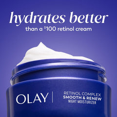Olay Retinol 24 Face Moisturizer, Anti-Aging Night Face Cream for Wrinkles and Uneven Skin Tone with Retinol, 1.7 oz