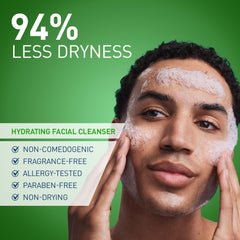 CeraVe Hydrating Facial Cleanser, Moisturizing Face Wash For Dry Skin, Hyaluronic Acid + Ceramides + Glycerin, Hydrating Cleanser For Normal To Dry Skin, National Eczema Association Certified