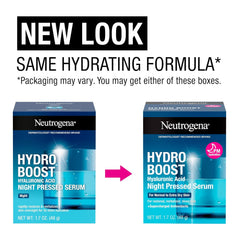 Neutrogena Hydro Boost Night Pressed Serum - with Hyaluronic Acid & Antioxidants, Hydrating Face Moisturizer that Restores & Revitalizes Skin Overnight, for Normal to Extra Dry Skin, 1.7 oz