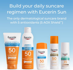 Eucerin Sun Tinted Age Defense SPF 50 Face Sunscreen Lotion with Hyaluronic Acid, Hypoallergenic, Non-Comedogenic Tinted Sunscreen SPF 50 Free of Fragrance, Oxybenzone and Octinoxate, 2.5 Fl Oz Bottle