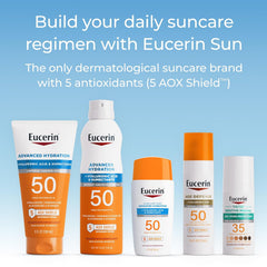 Eucerin Sun Tinted Sensitive Mineral Face Sunscreen Lotion SPF 35, Non-Comedogenic Mineral Sunscreen with Gentle Zinc Oxide Protection for Sensitive Skin, 1.7 Fl Oz Bottle
