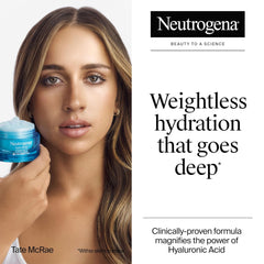 Neutrogena Hydro Boost Water Gel, 24 Hr Hydration for Normal/Oily Skin, Signature Fragrance, Face Moisturizer with Hyaluronic Acid, Skin Care for Juicy, Deeply Hydrated Skin, 1.7 oz