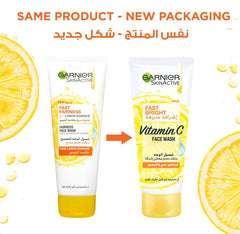 Garnier Skin Active Fast Bright Vitamin C Face Wash With Pure Lemon Essence 100 ml