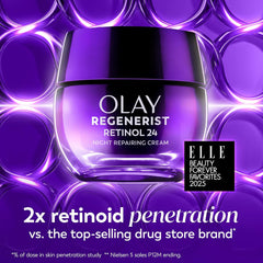 Olay Retinol 24 Face Moisturizer, Anti-Aging Night Face Cream for Wrinkles and Uneven Skin Tone with Retinol, 1.7 oz