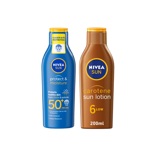 NIVEA Sun Lotion Carotene Low SPF6 + Protect & Moisturize SPF 50+