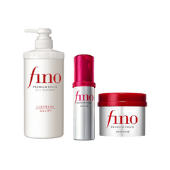 Fino Haircare Bundle – Premier Touch Shampoo, Hair Oil & Hair Mask (3-Piece Set)