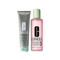 Clinique Skincare Bundle – Clarifying Lotion (200 ml) & Charcoal Mask + Scrub (100 ml) – 2-Piece Set