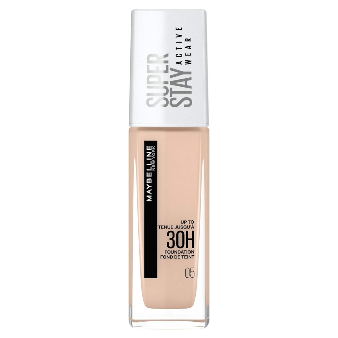 Maybelline New York Foundation, Superstay Active Wear 30 Hour Long-Lasting Liquid Foundation, Lightweight Feel, Water, Sweat and Transfer Resistant, 30 ml, Shade: 10, Ivory