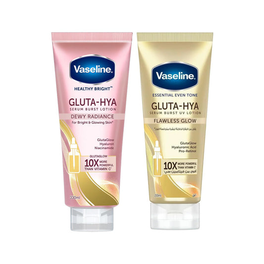 Vaseline Gluta-HYA Serum Burst Lotion + Vaseline Gluta-HYA Serum Burst UV Lotion Flawless Glow